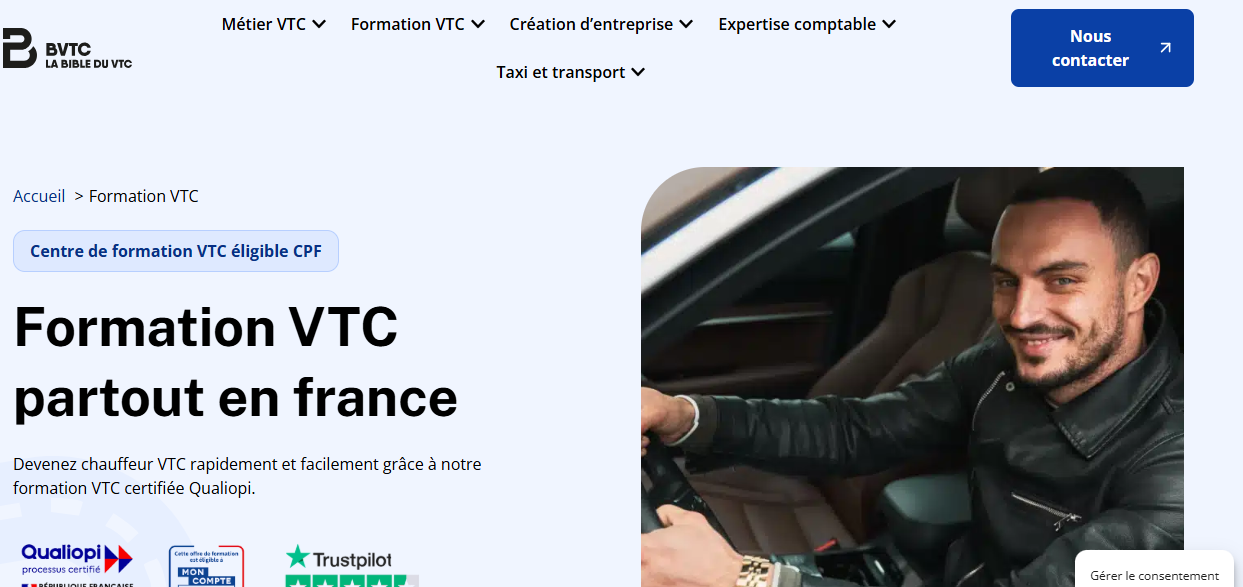 Devenir chauffeur VTC avec BVTC